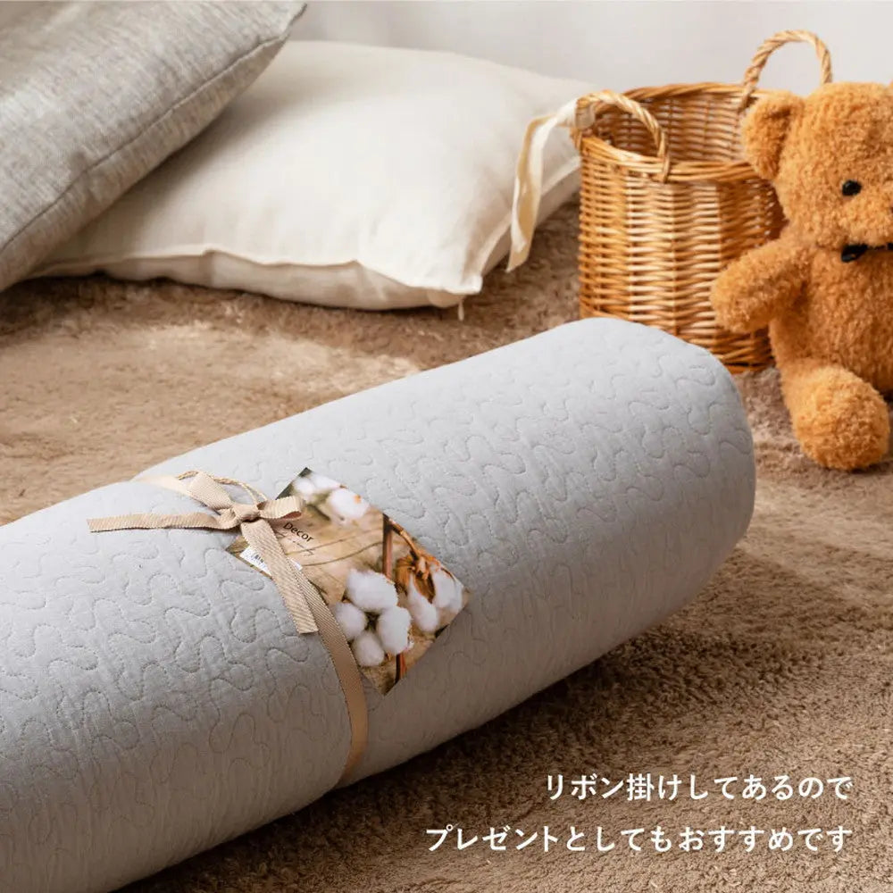 マルチマット デコール 直径約100cm 円形 イブル ベビーマット お昼寝マット キルティング カバーが洗える HAGIHARA