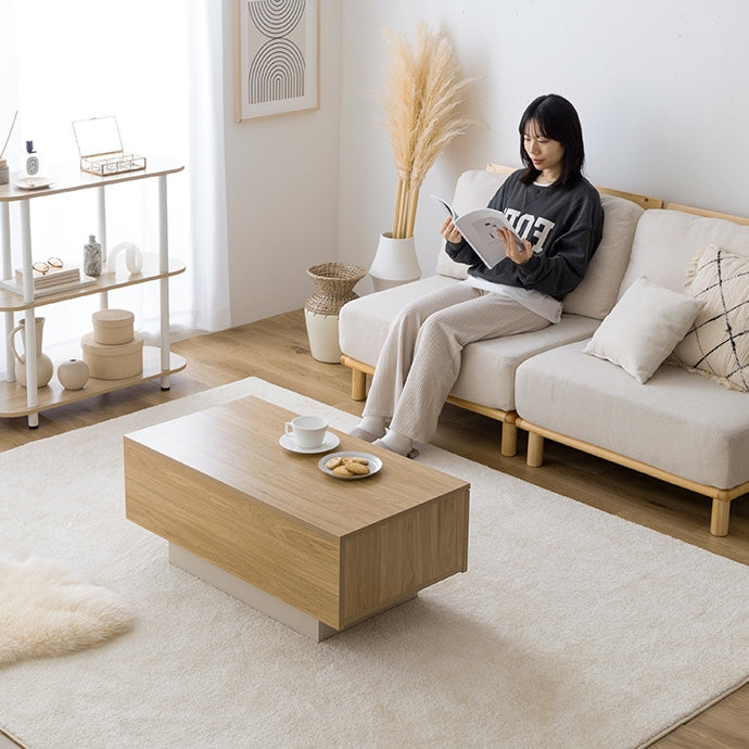 【幅85cm】Pom 引き出し付きセンターテーブル