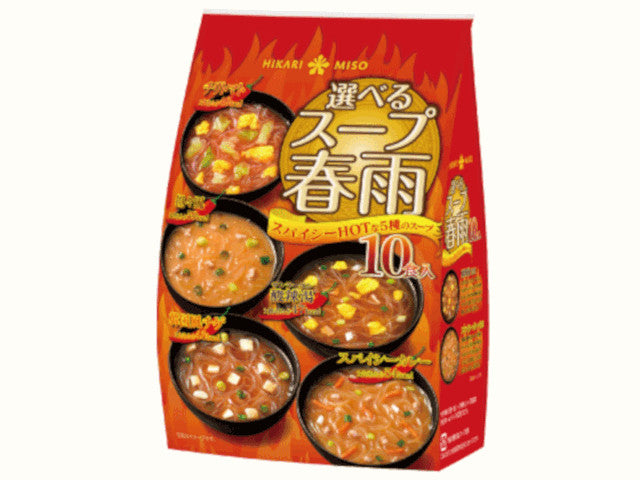 ひかり味噌 選べるスープ春雨 スパイシーHOT 10食x8 - 0