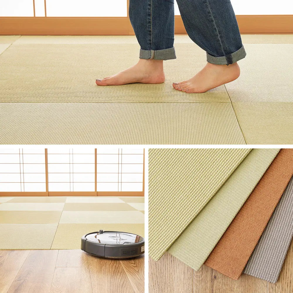 【同色2枚セット】 の畳屋さんシリーズ DIY用 薄畳 樹 いつき 約82×82×1.3cm 2枚 敷き畳 置き畳 リフォーム DIY カットできる HAGIHARA