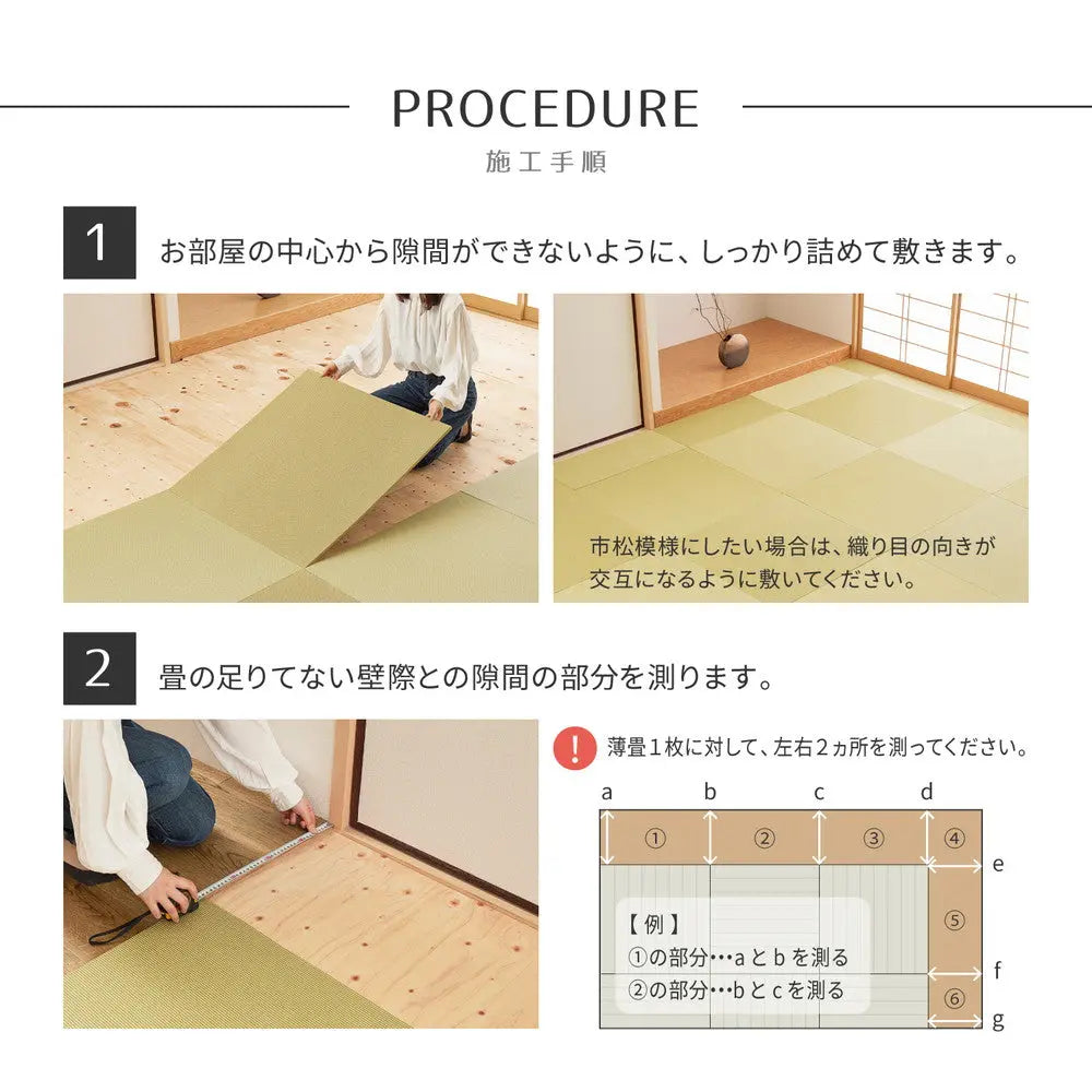 【同色3枚セット】 の畳屋さんシリーズ DIY用 薄畳 樹 いつき 約82×82×1.3cm 3枚 敷き畳 置き畳 リフォーム DIY カットできる HAGIHARA