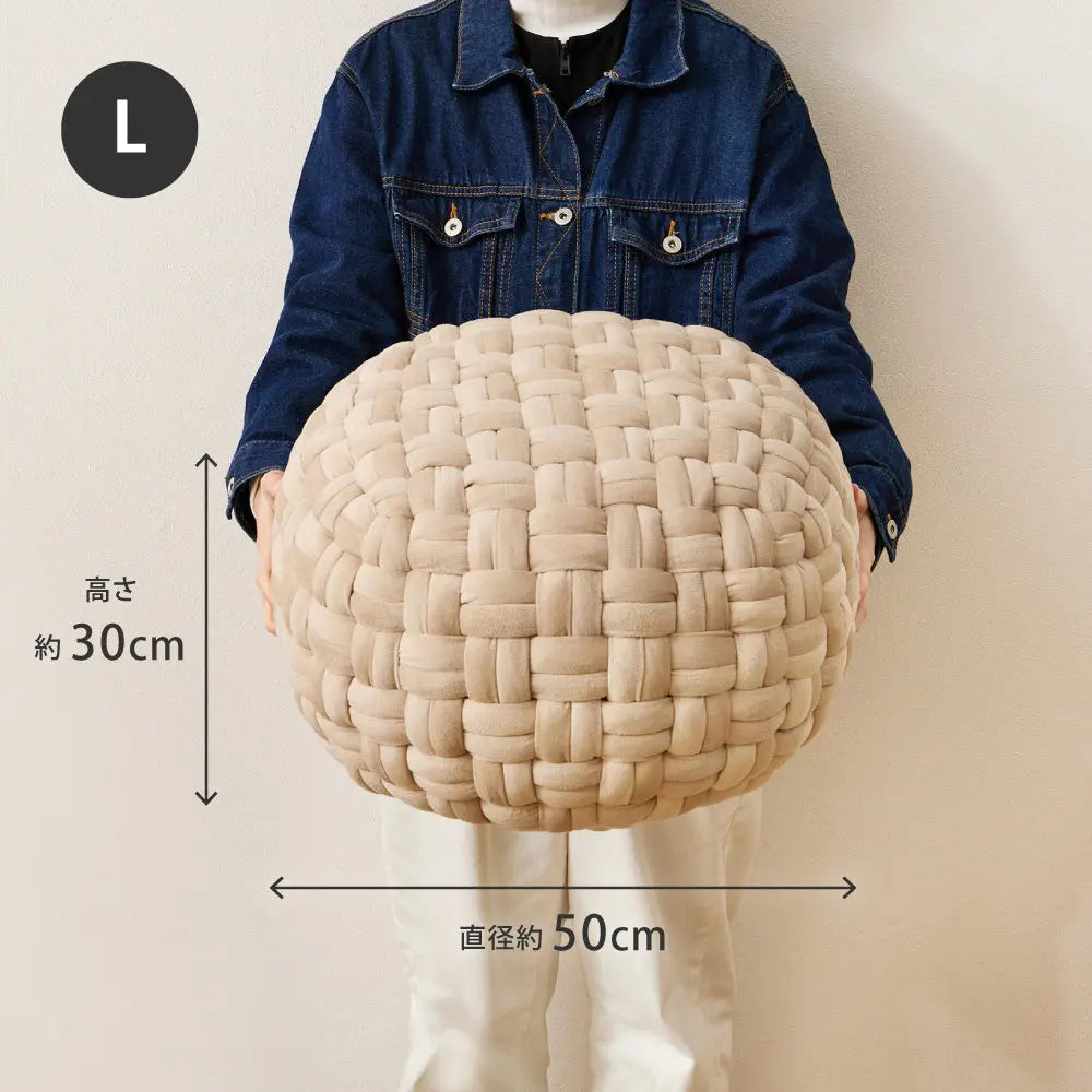 クッション スツール ベルベット プフ 約40cm Mサイズ オットマン 丸クッション HAGIHARA