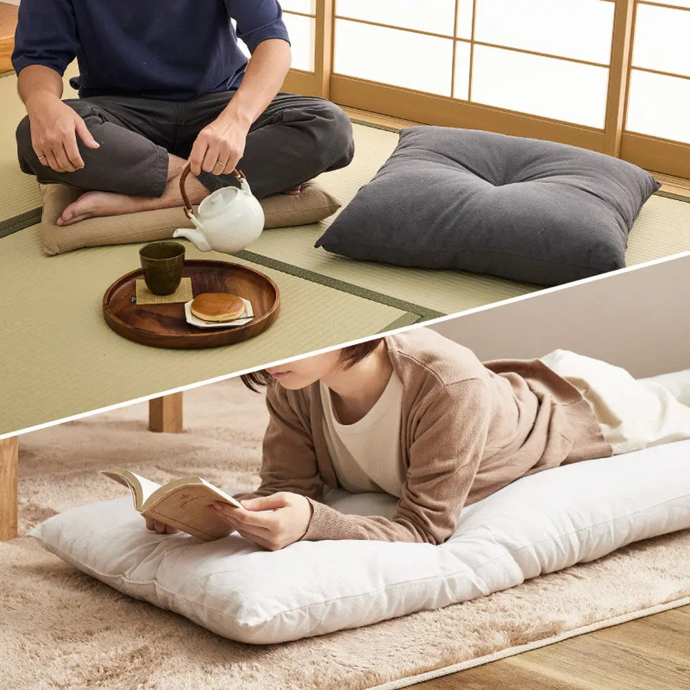 和座布団 約60×60cm シンプル 無地 かわいい クッション ざぶとん HAGIHARA