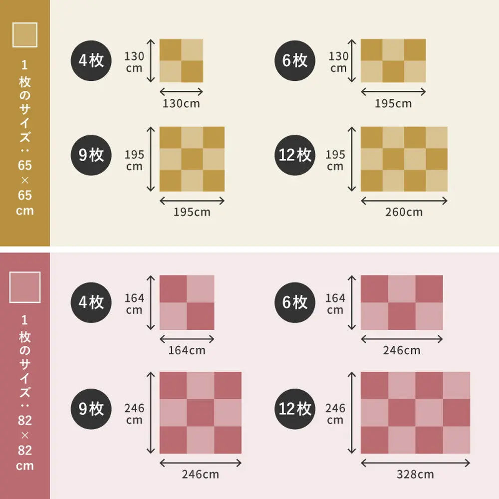 【同色6枚セット】 置き畳 四季 約65×65×1.5cm 6枚入 縁なし へりなし畳 フロア畳 ユニット畳 い草 カラフル 滑り止め付き HAGIHARA