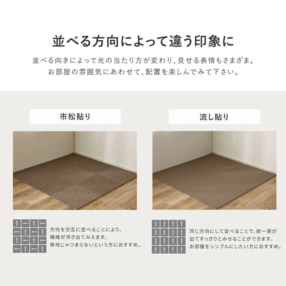 洗える タイルカーペット アタック8000 サウンドカット 約40×40cm 遮音 防炎 制電 防ダニ 置くだけ ファブリックフロア 東リ HAGIHARA