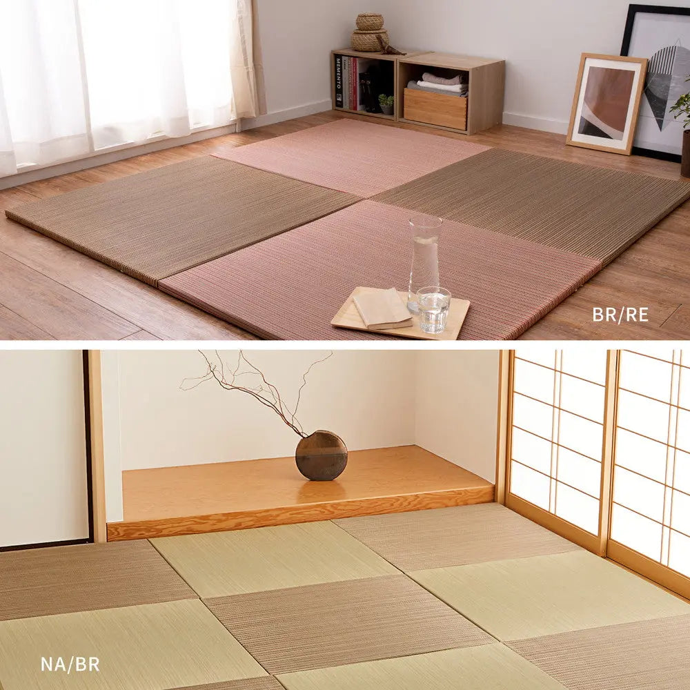 置き畳 綾川 (あやかわ) 約82×82×2.5cm 1枚 縁なし へりなし畳 フロア畳 ユニット畳 カラフル 可愛い 滑り止め付き HAGIHARA