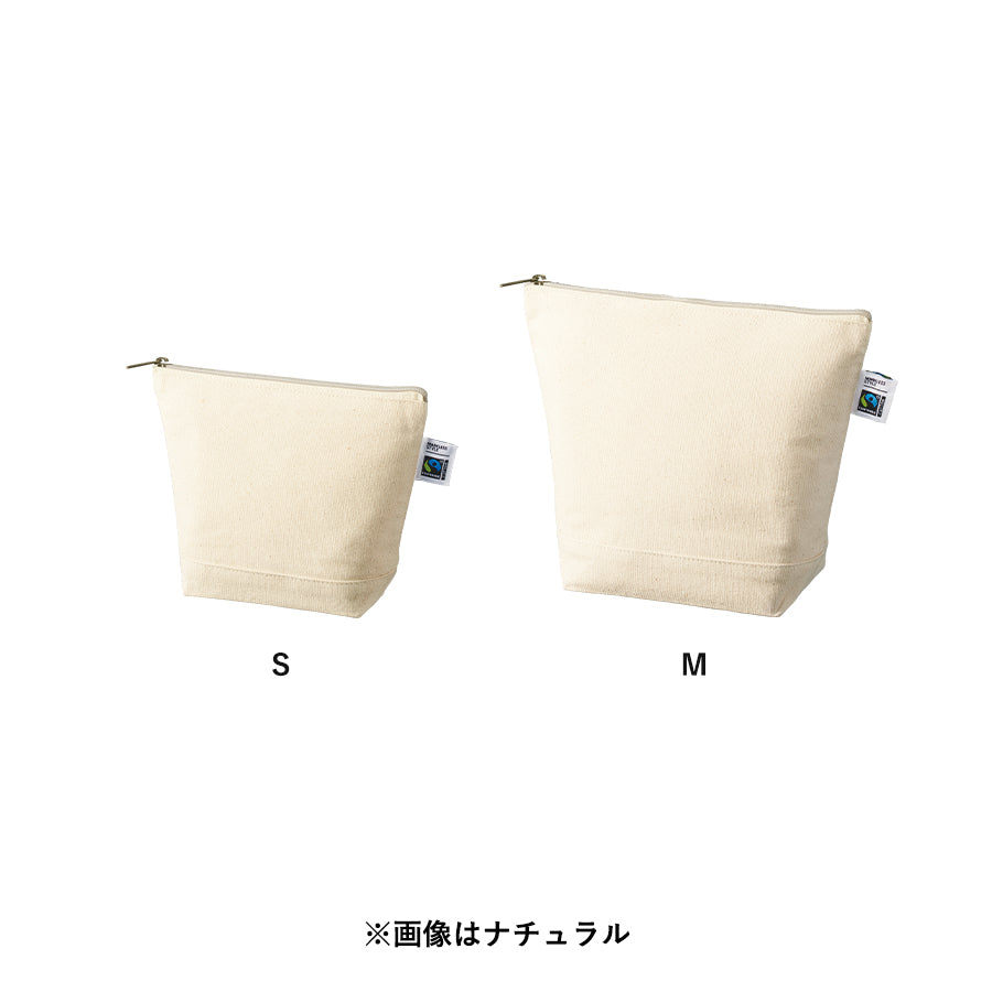【アウトレット】フェアトレードコットンキャンバスデイリーポーチ(M) ナチュラル