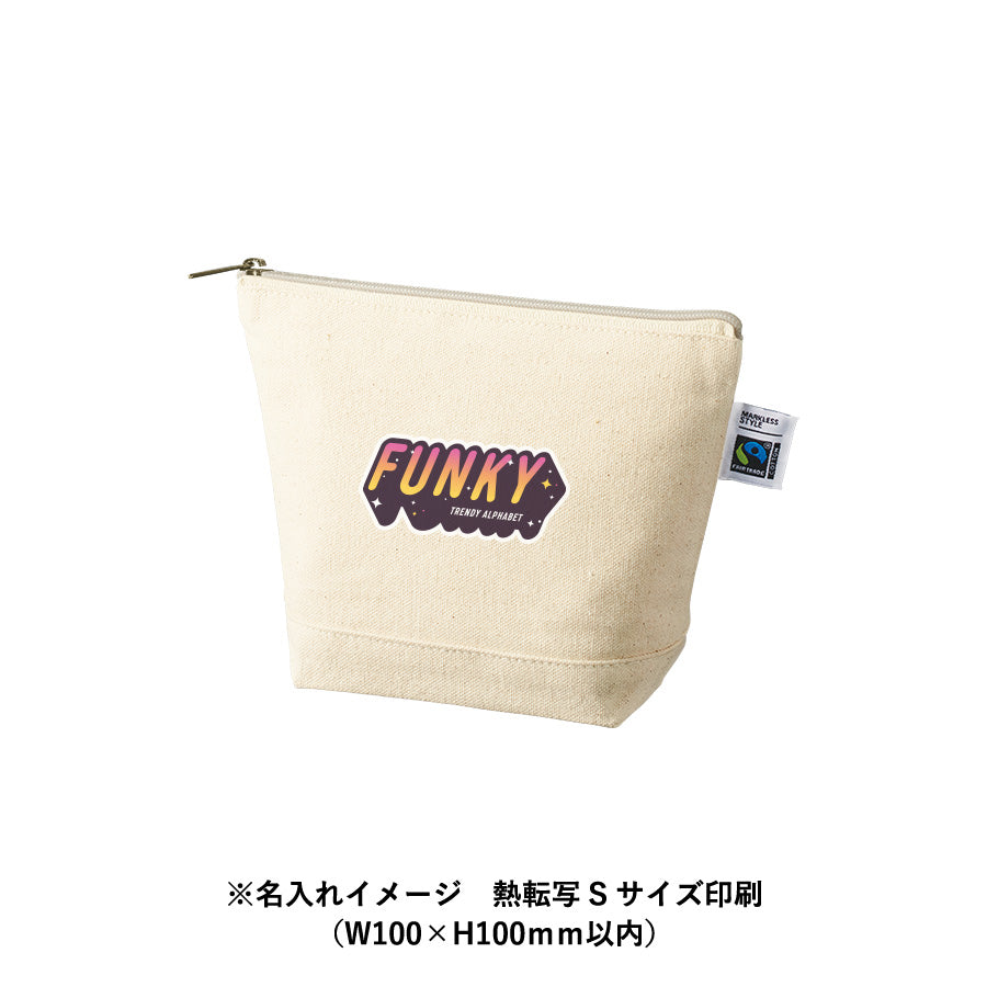 フェアトレードコットンキャンバスデイリーポーチ(S) ナチュラル トレードワークス