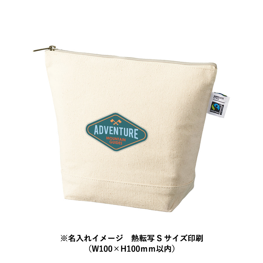 【アウトレット】フェアトレードコットンキャンバスデイリーポーチ(M) ナチュラル