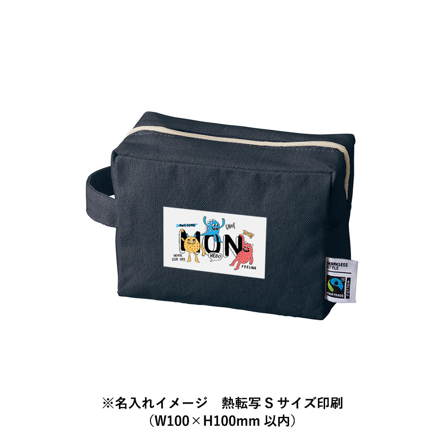 フェアトレードコットンキャンバスファスナーポーチ(M) トレードワークス