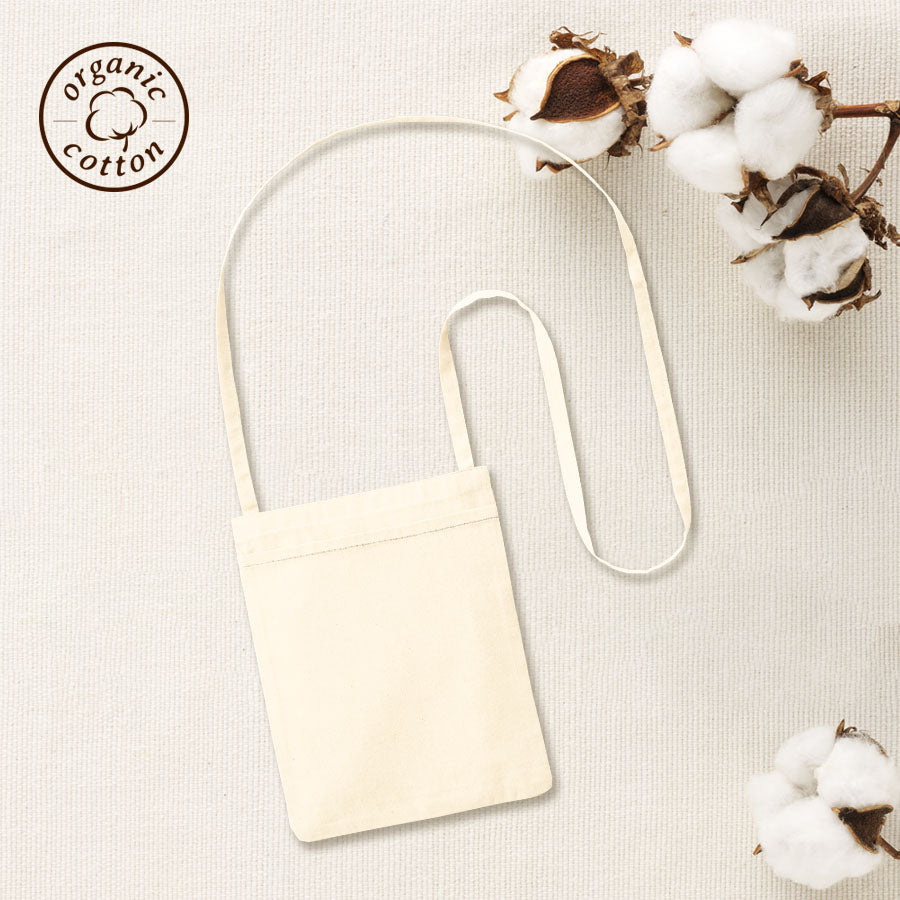 オーガニック厚手コットンポケットサコッシュ ナチュラル