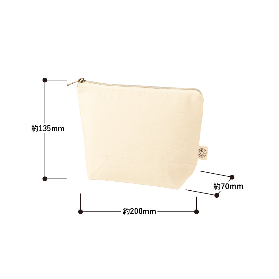 オーガニックコットンキャンバスデイリーポーチ(S) ナチュラル