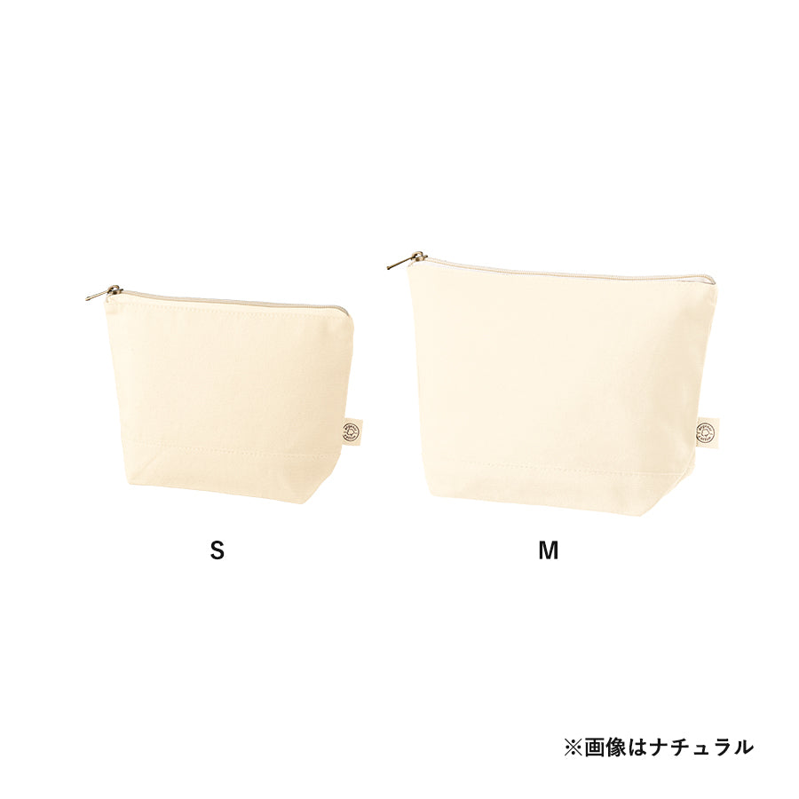 オーガニックコットンキャンバスデイリーポーチ(M) ナチュラル