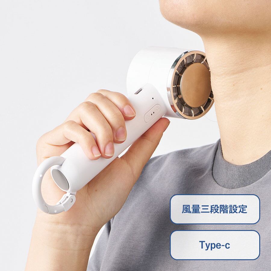 冷却プレートカラビナUSBハンディファン クールグッズ 熱中症対策グッズ トレードワークス