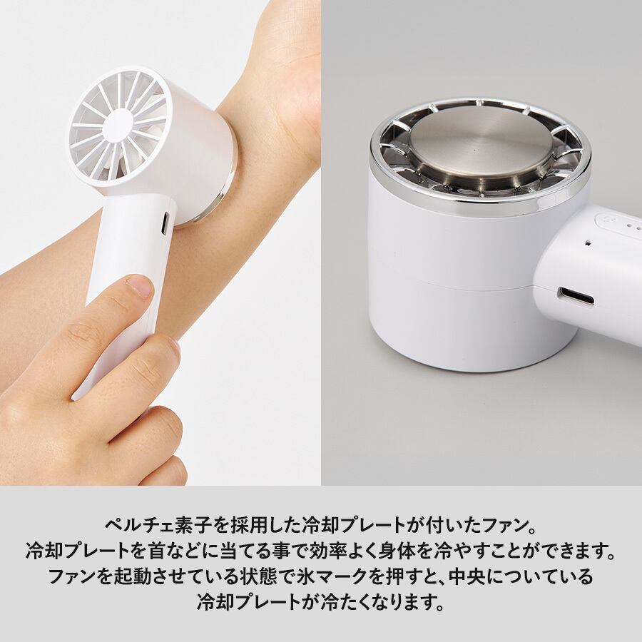 冷却プレートカラビナUSBハンディファン クールグッズ 熱中症対策グッズ トレードワークス
