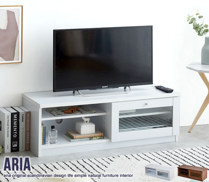 Aria ガラス扉テレビ台 幅100cm