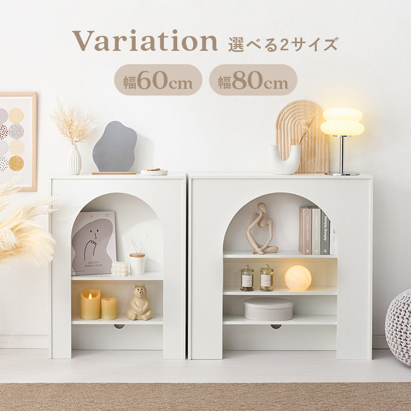 【マントルピース風】収納ラック コード穴付き ディスプレイシェルフ 韓国インテリア