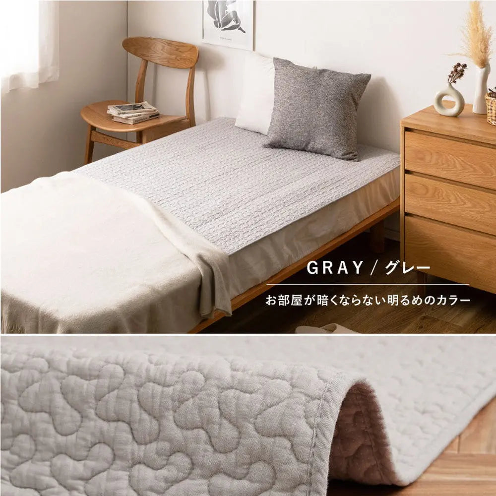 敷きパッド デコール 約100×205cm シングル S 敷きパット 敷パッド イブル キルティング 滑り止め付き ゴムなし HAGIHARA