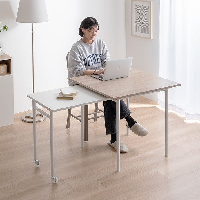 【幅75?125cm】Libre 伸縮スライド式ダイニングテーブル正方形