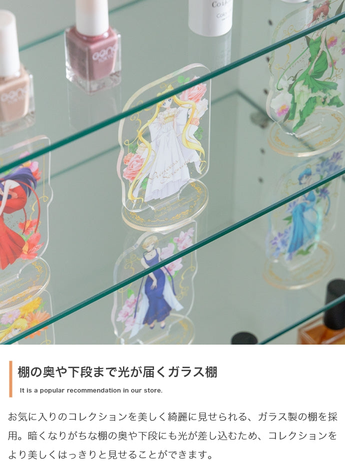 【幅50cm×奥行29.6cm】Mysa 引き出し付きコレクションケース