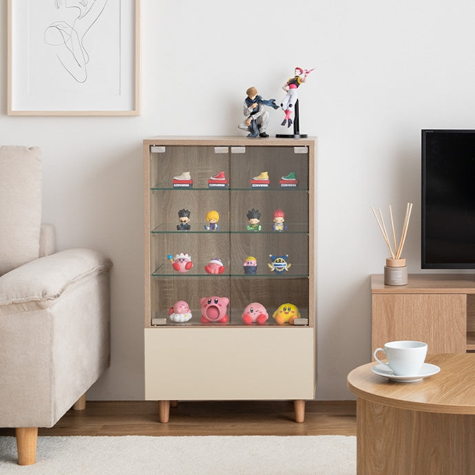 【幅50cm×奥行29.6cm】Mysa 引き出し付きコレクションケース