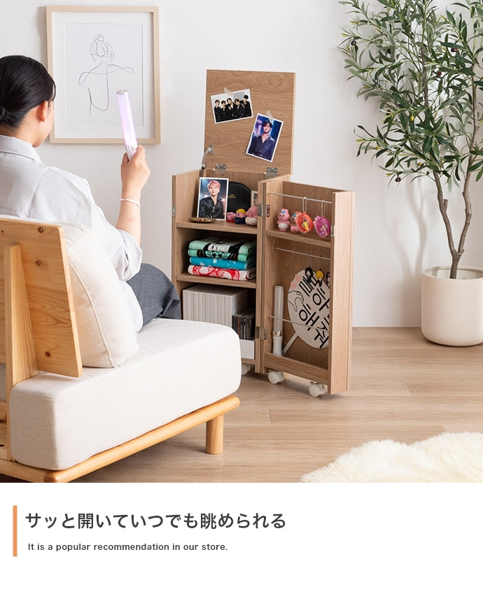 【幅33cm】Piilo キャスター付きコンパクト収納ワゴン