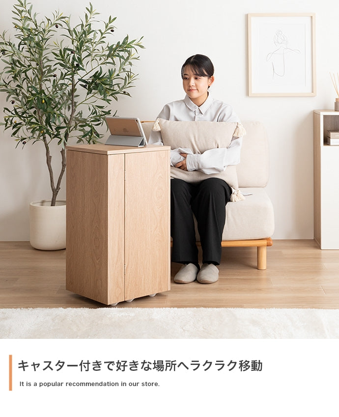 【幅33cm】Piilo キャスター付きコンパクト収納ワゴン