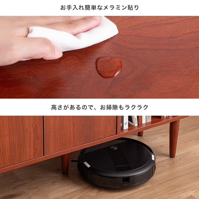 【幅80cm】オープン棚付きキャビネット