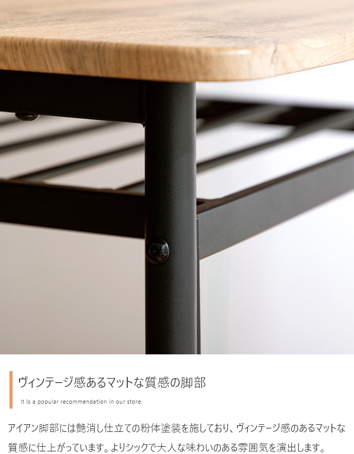 【4点セット】Roly 幅110cm ダイニングテーブル+ダイニングベンチ+チェア2脚