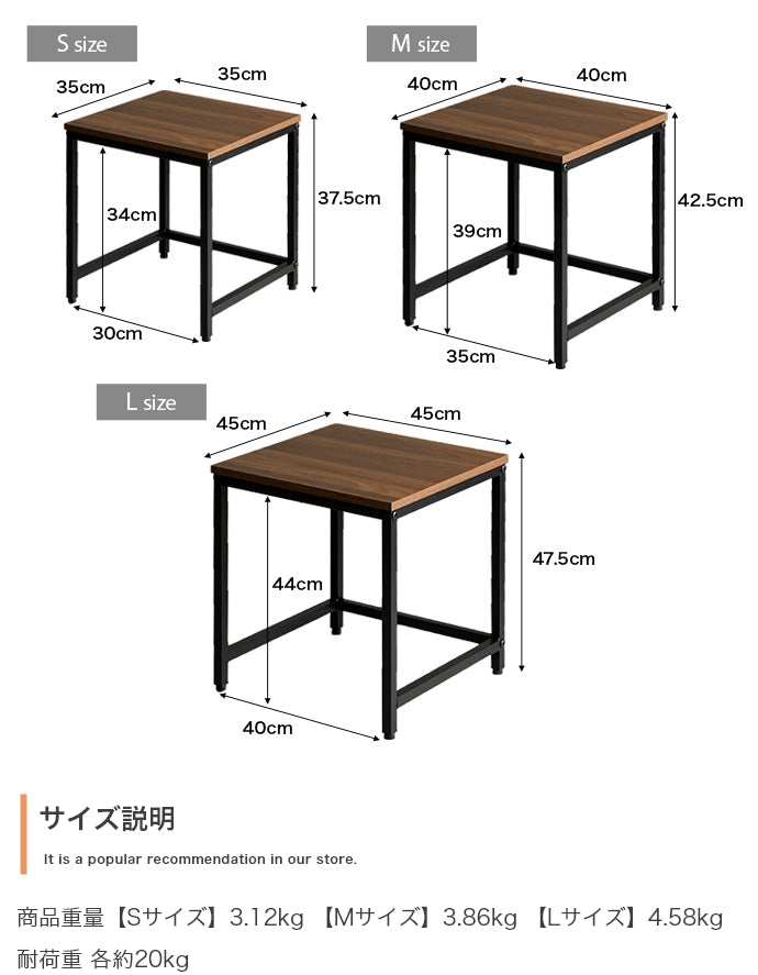 【3点セット】Karla 木目調/大理石柄ネストテーブル