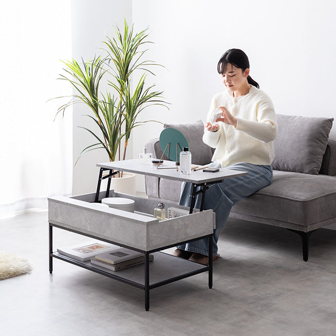 【幅80cm】Fika 昇降式センターテーブル