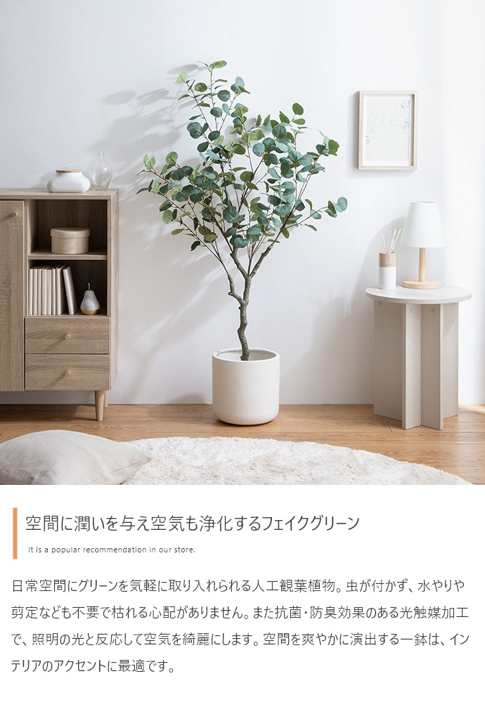 【高さ130cm】Nature 光触媒人工観葉植物　ユーカリ