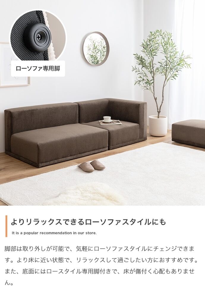 [単品] 2人掛けソファ 北欧テイスト 海外インテリア風 エコロファニチャー