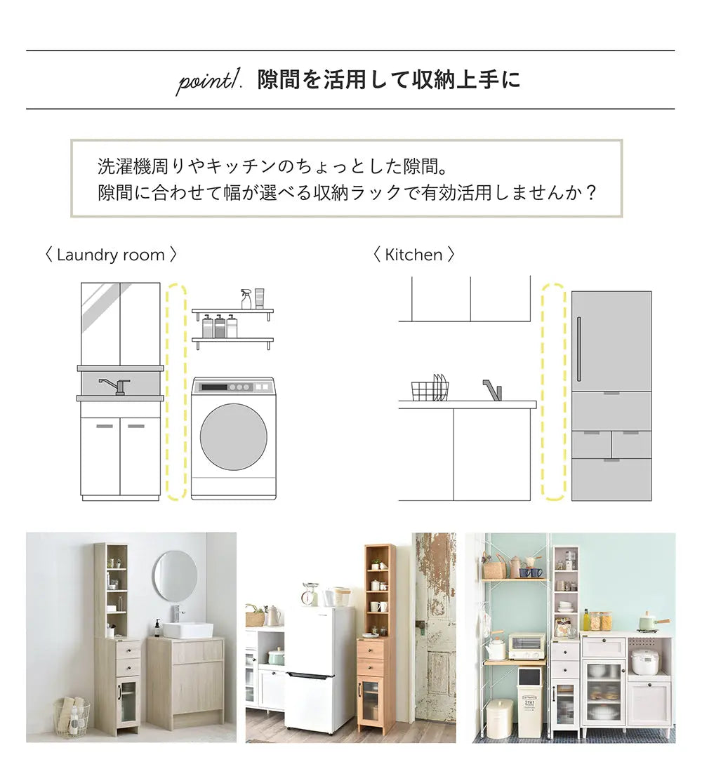 [幅25cm] 隙間収納 すきま収納 隙間ラック ランドリーラック ランドリー収納 スリム 縦型 おしゃれ 北欧 DOLLY ドリー 4FUL