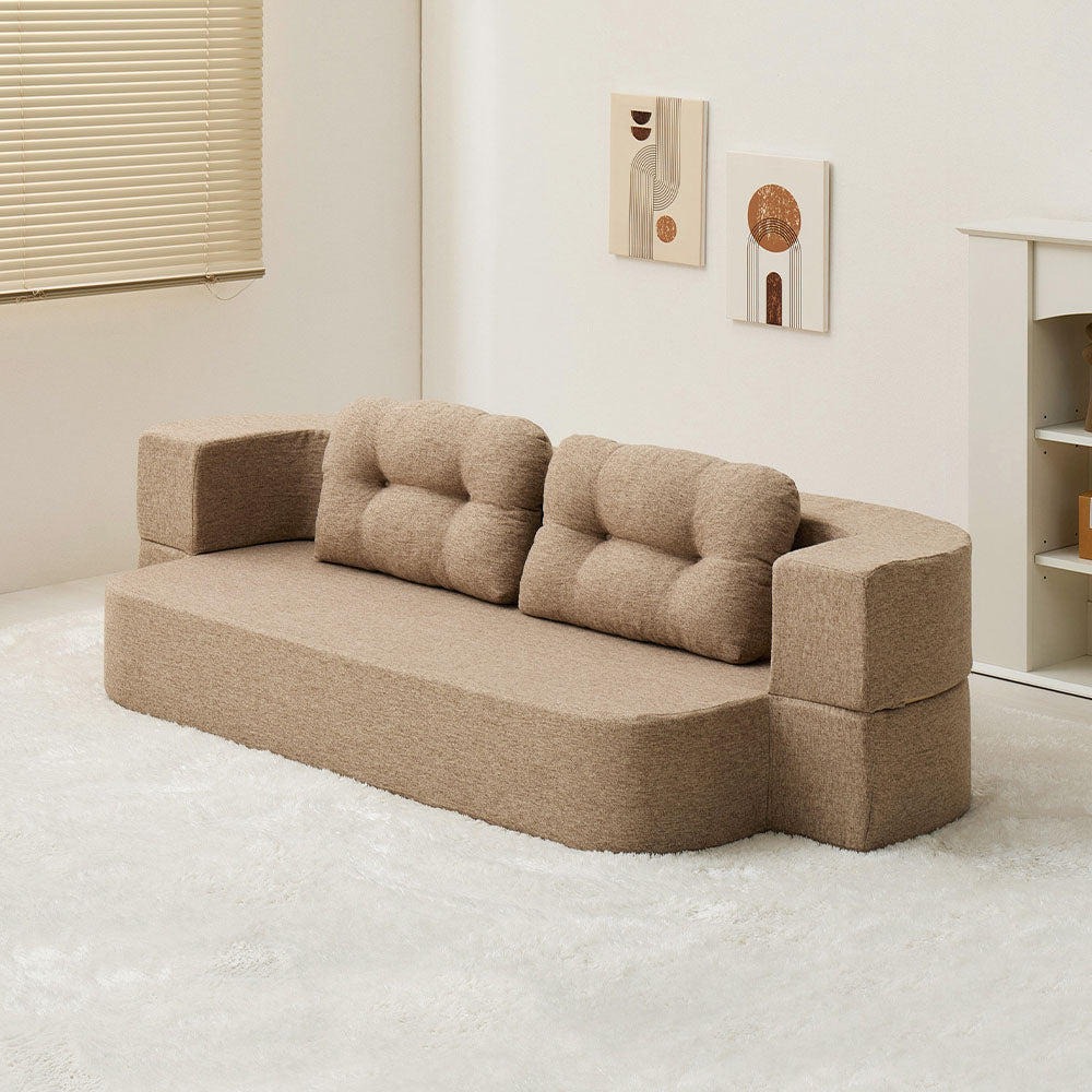 フロアソファ ルメール 2WAY 幅170cm ローソファ ソファベッド ウレタンフォーム 圧縮 HAGIHARA