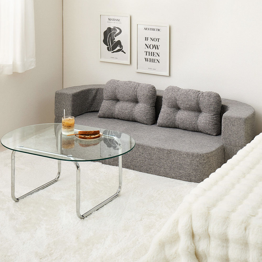 フロアソファ ルメール 2WAY 幅170cm ローソファ ソファベッド ウレタンフォーム 圧縮 HAGIHARA