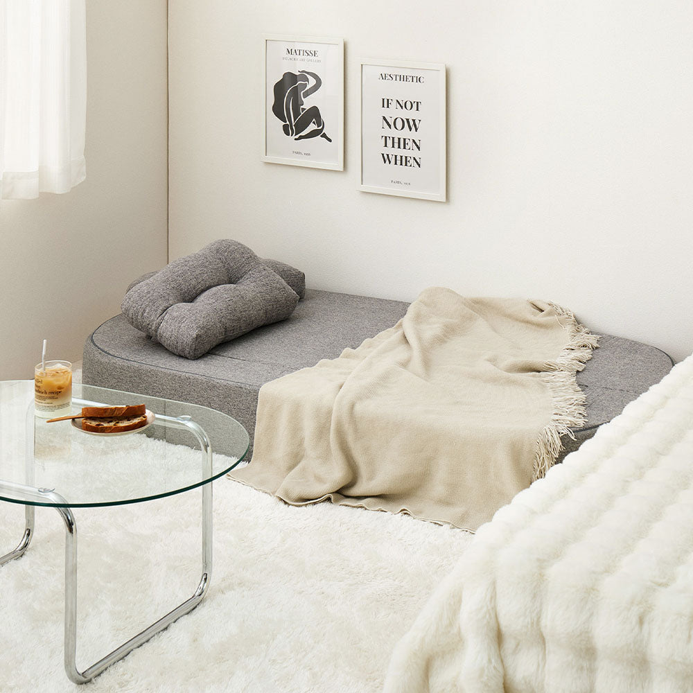 フロアソファ ルメール 2WAY 幅170cm ローソファ ソファベッド ウレタンフォーム 圧縮 HAGIHARA