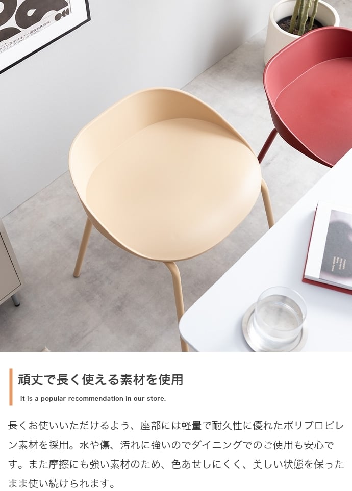 [2脚セット] ダイニングチェア デザインチェア モダンテイスト 全5色 エコロファニチャー