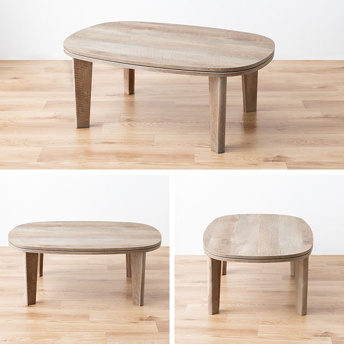 【楕円形:天板 90cm×60cm】こたつ&掛け布団2点セット