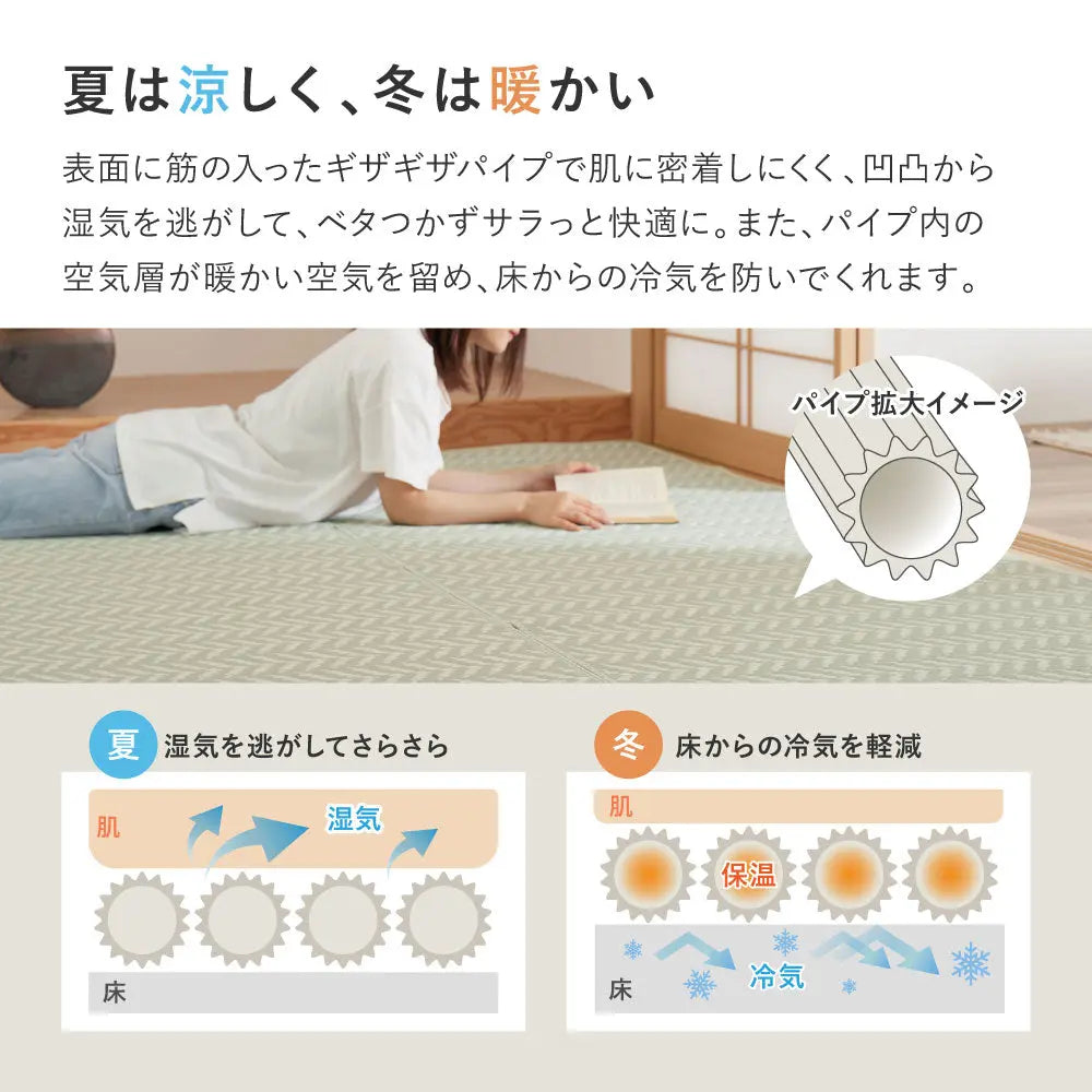 水拭きできる 洗える い草風カーペット 裏貼り パスラッシュ 江戸間 4.5帖 4.5畳 四畳半 PP ビニール風 上敷き ラグ ござ 畳の保護 HAGIHARA