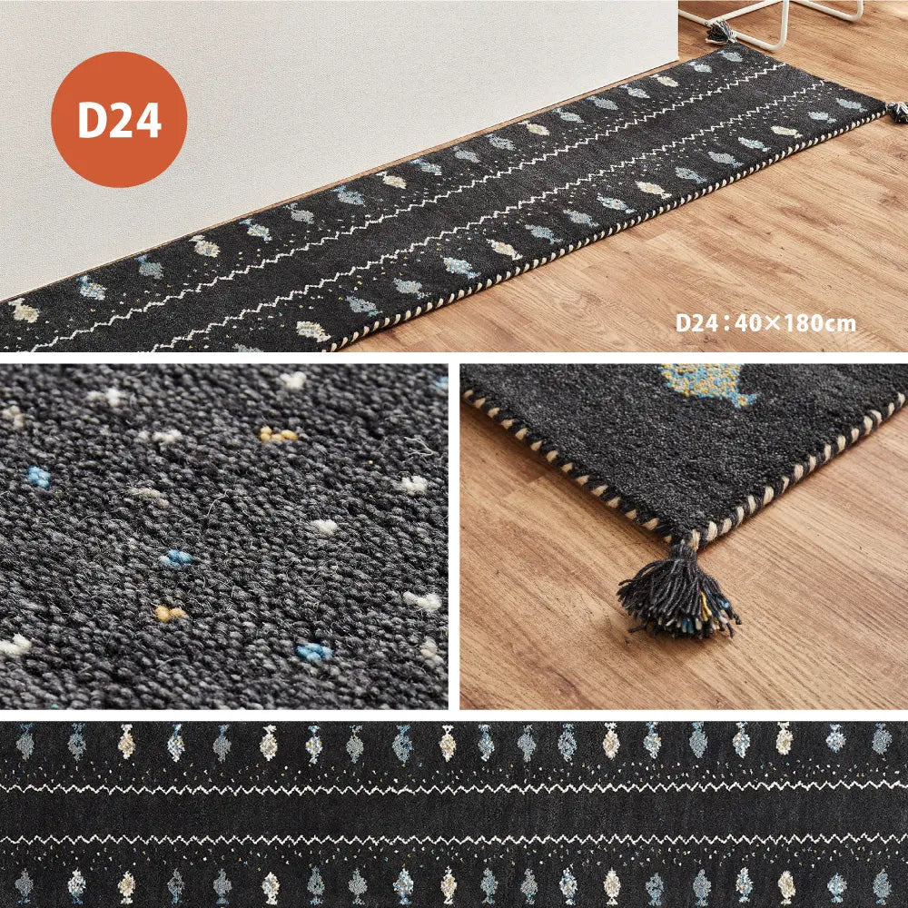 ギャッベ キッチンマット 約40×180cm ギャベ GABBEH D21 D22 D23 D24 ウール 羊毛 ロングマット アクセントマット HAGIHARA