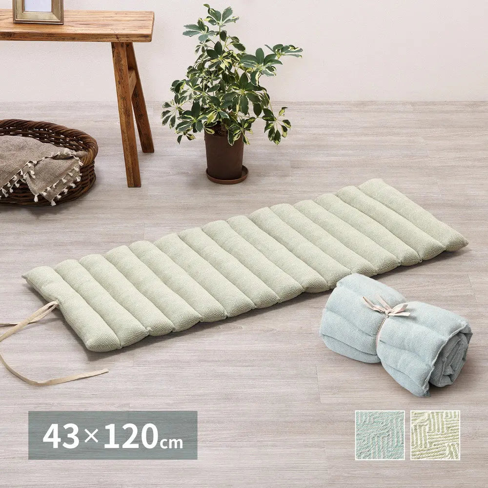 インド綿 ロングクッション アルト 約43×120cm 長座布団 ごろ寝クッション コットン100％ ひも付き HAGIHARA