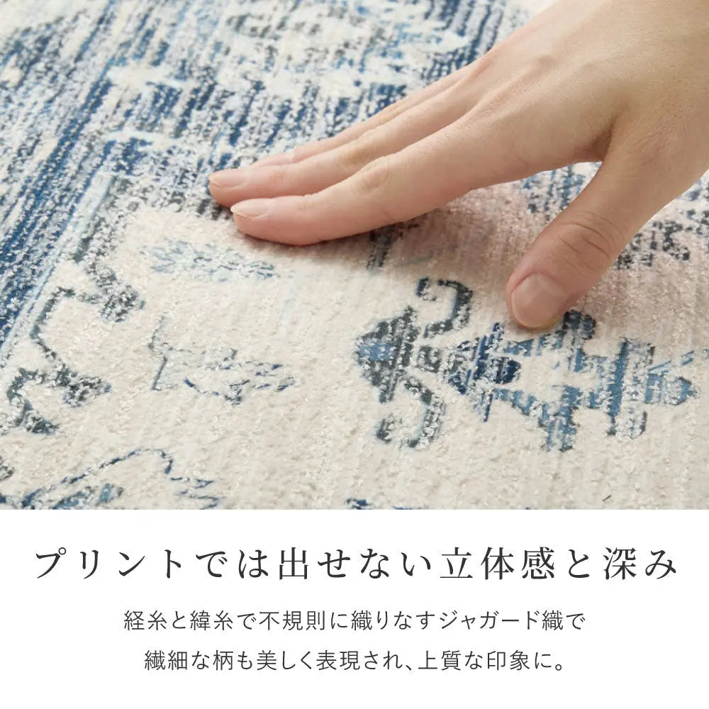 シェニールマット シュリア ダーシャ 約45×75cm 玄関マット インテリアマット 室内 屋内 ジャガード織 オールシーズン HAGIHARA