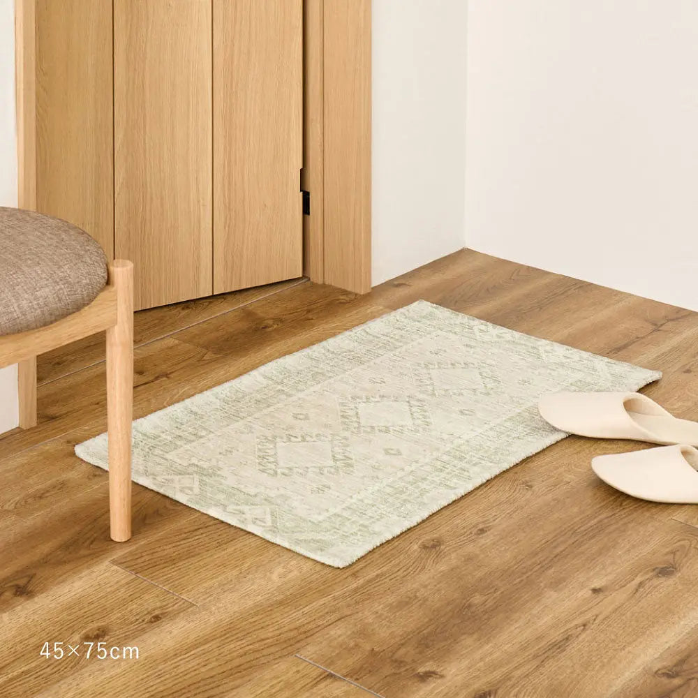 シェニールマット シュリア ダーシャ 約45×75cm 玄関マット インテリアマット 室内 屋内 ジャガード織 オールシーズン HAGIHARA