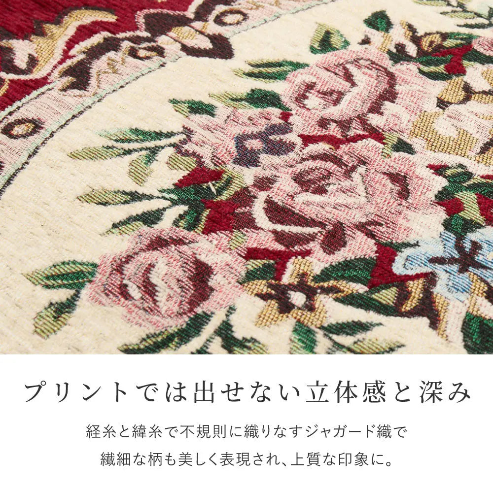 シェニールマット ダミニ 約45×75cm 玄関マット インテリアマット ウレタン入り ふっくら 厚手 室内 屋内 ジャガード織 オールシーズン HAGIHARA