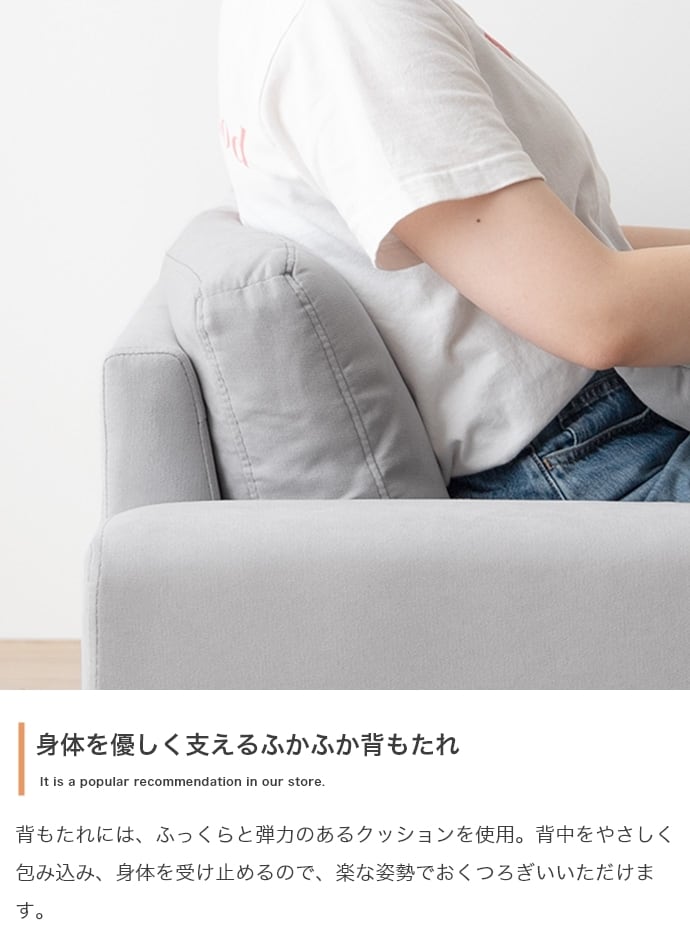2人掛けローソファ コンパクトソファ 韓国風 エコロファニチャー