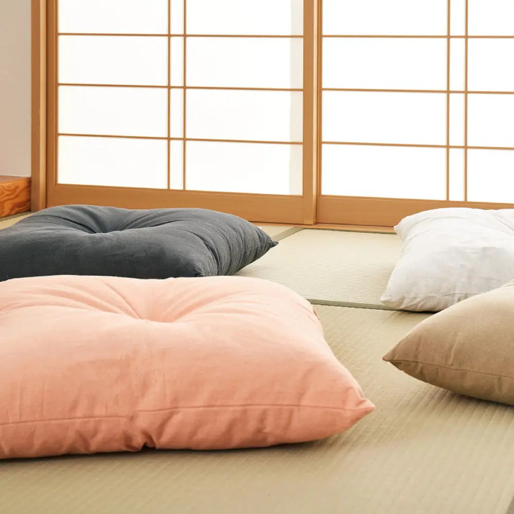 和座布団 長座布団 約60×120cm シンプル 無地 かわいい クッション ロングクッション ざぶとん HAGIHARA
