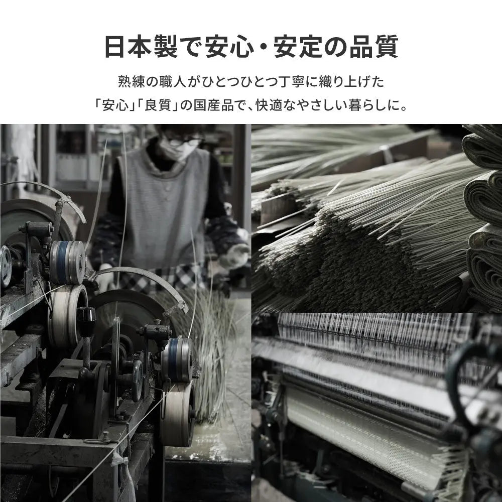 洗える い草風 カーペット ライアン 本間 6帖 6畳 PP ラグ ビニール風 上敷 ござ 畳の保護 HAGIHARA