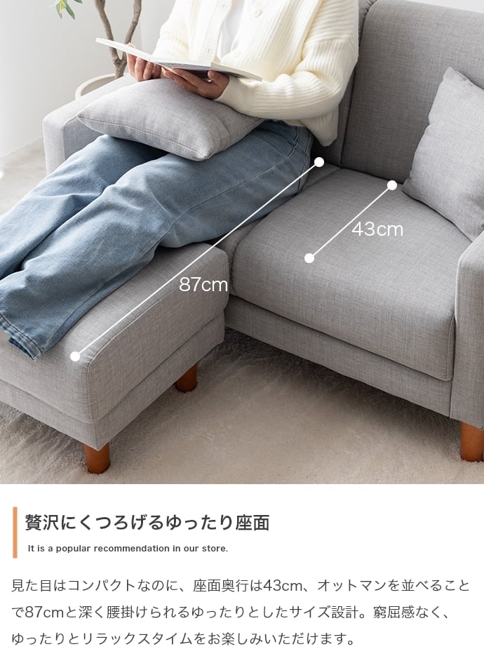 [単品] コンパクトオットマン 北欧デザイン ロータイプ エコロファニチャー