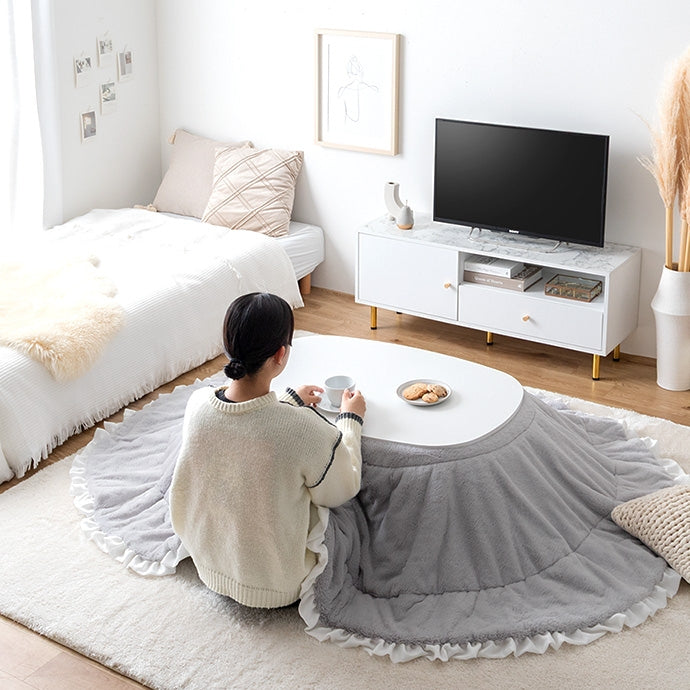 【楕円形:天板 90cm×60cm】こたつテーブル